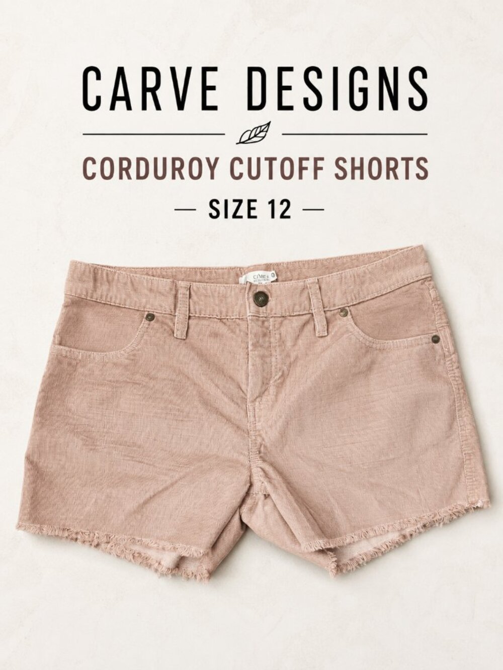 Carve Designs Pink Corduroy Raw Hem Shorts 12